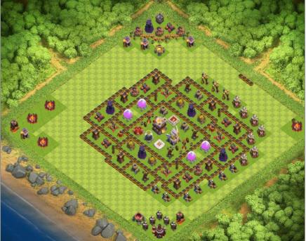 COC village HDV 10 mode défensif