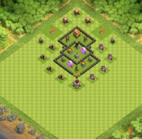 village clash of clans HDV 4 COC