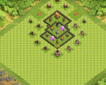 village clash of clans HDV 4 COC