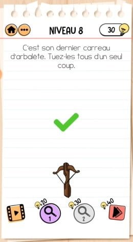 solution Brain Test 2 Joe le chasseur de monstres NIVEAU 8