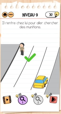 solution Brain Test 2 Joe le chasseur de monstres NIVEAU 9