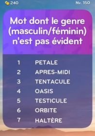 solution top 7 niveau 150