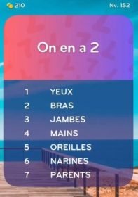 solution top 7 niveau 152