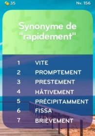 solution top 7 niveau 156