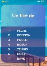 solution top 7 niveau 157