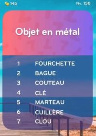 solution top 7 niveau 158