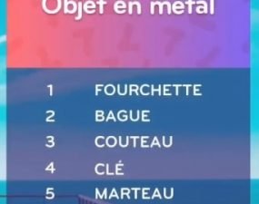 solution top 7 niveau 158 – objet en métal ?