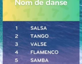 solution top 7 niveau 162 – nom de danse ?