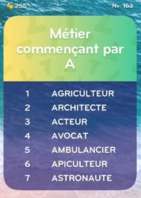 solution top 7 niveau 163