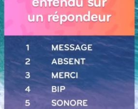 solution top 7 niveau 164 – mot généralement entendu sur u répondeur ?