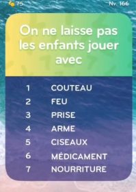 solution top 7 niveau 166