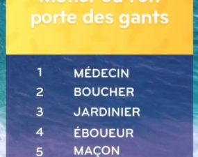 solution top 7 niveau 168 – métier ou l’on porte des gants ?