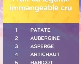 solution top 7 niveau 173 – fruit ou légume immangeable cru ?