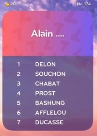 solution top 7 niveau 174