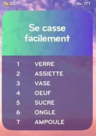 solution top 7 niveau 177