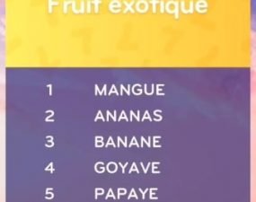 solution top 7 niveau 180 – fruit exotique ?