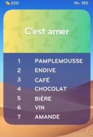 solution top 7 niveau 182