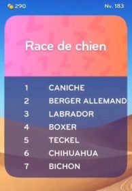 solution top 7 niveau 183