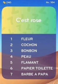 solution top 7 niveau 184