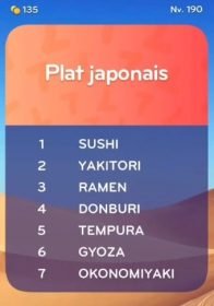 solution top 7 niveau 190