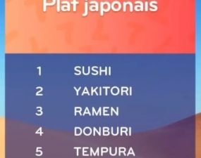 solution top 7 niveau 190 – plat japonais ?