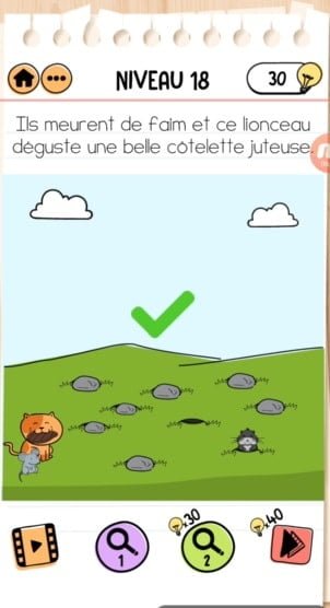 solution Brain Test 2 Les aventures de Rouky NIVEAU 18