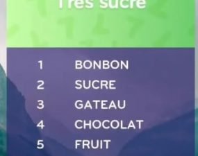 solution top 7 niveau 100 – très sucre ?