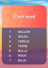 solution top 7 niveau 110