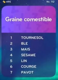 solution top 7 niveau 112