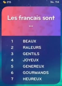 solution top 7 niveau 114