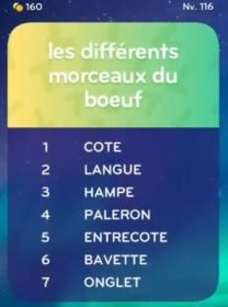 solution top 7 niveau 116