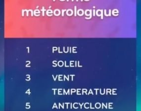 solution top 7 niveau 117 – terme météorologique ?