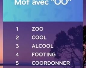 solution top 7 niveau 140 – mot avec « OO » ?