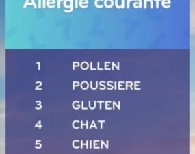 solution top 7 niveau 141 – allergie courante ?