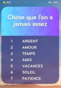 solution top 7 niveau 145