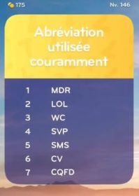 solution top 7 niveau 146