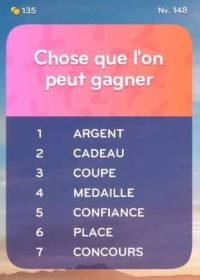 solution top 7 niveau 148