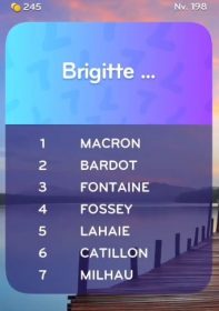 solution top 7 niveau 198