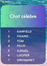 solution top 7 niveau 20