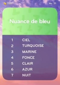 solution top 7 niveau 31