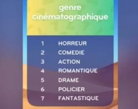 solution top 7 niveau 34 – genre cinématographique ?