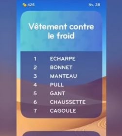 solution top 7 niveau 38