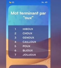 solution top 7 niveau 40