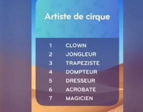 solution top 7 niveau 41 – artiste de cirque ?