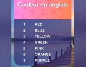 solution top 7 niveau 42 – couleur en anglais ?