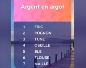 solution top 7 niveau 48 – argent en argot ?