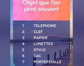 solution top 7 niveau 49 – objet que l’on perd souvent ?