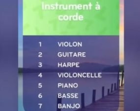 solution top 7 niveau 50 – instrument a corde ?