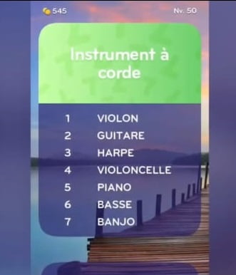 solution top 7 niveau 50 - instrument a corde ? - android ...