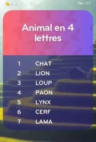 solution top 7 niveau 57